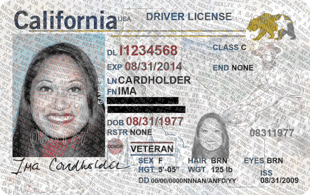 ID card with watermark